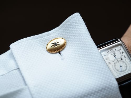 fig 4. Antique Victorian Diamond & 14ct Gold Star Cufflinks - c.1880