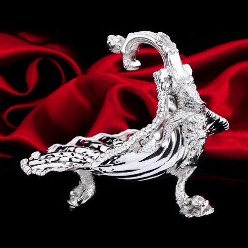fig 3. Antique Solid Silver Rococo Shell Dish in the Manner of Paul de Lamerie - 1908