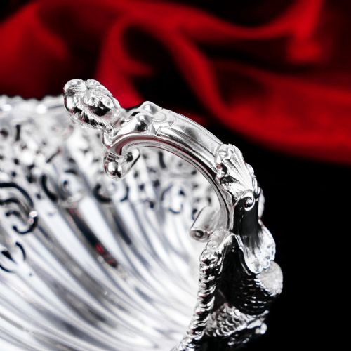 fig 7. Antique Solid Silver Rococo Shell Dish in the Manner of Paul de Lamerie - 1908