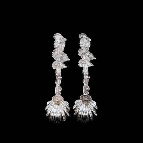 fig 7. Antique Georgian Silver Salt Spoons Rococo Shell Design - 1824