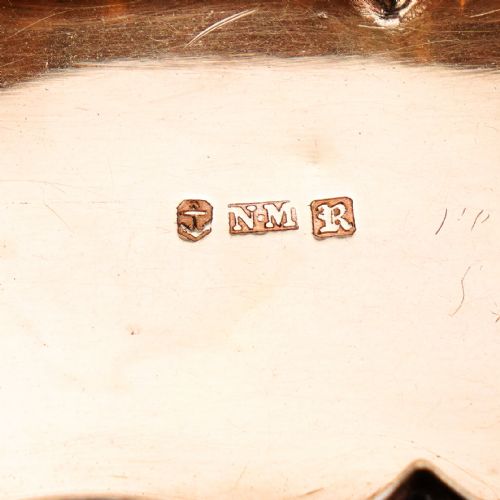 fig 7. Antique Victorian Solid Silver Snuff Box with Scrolled Acanthus Engravings - Nathaniel Mills 1840