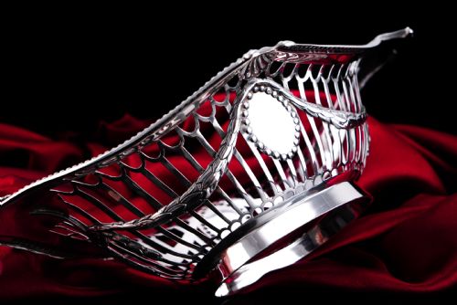 fig 7. Antique Victorian Solid Silver Bowl/Basket in Neoclassical Style - William Hutton & Sons 1899