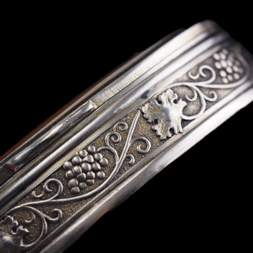 fig 5. Antique Sterling Silver Box with Orange Guilloche Enamel - David Andersen c.1900