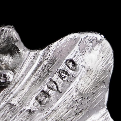 fig 4. Antique Victorian Solid Silver Salt/Butter Dish, Cast Shell Giant Clam Design - Stephen Smith 1876