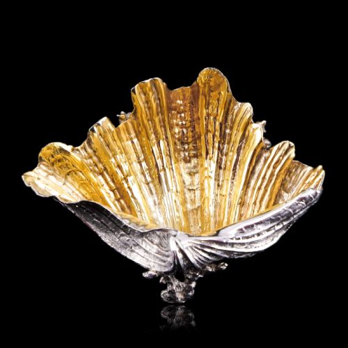 fig 5. Antique Victorian Solid Silver Salt/Butter Dish, Cast Shell Giant Clam Design - Stephen Smith 1876