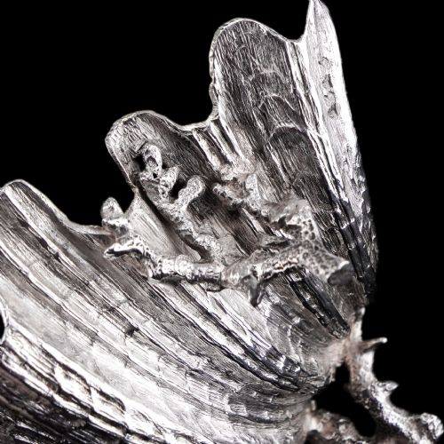 fig 6. Antique Victorian Solid Silver Salt/Butter Dish, Cast Shell Giant Clam Design - Stephen Smith 1876