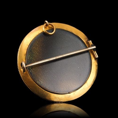 fig 9. Antique Victorian Cameo 18ct Gold Brooch/Pendant Necklace - c.1880