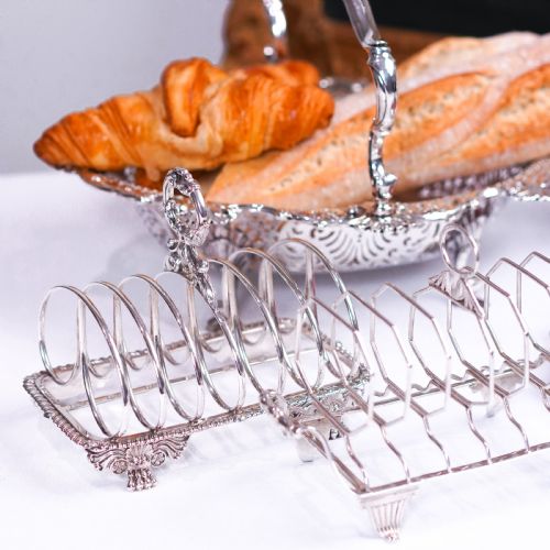 fig 4. Antique Georgian Solid Sterling Silver Toast Rack Regency Style - London 1827