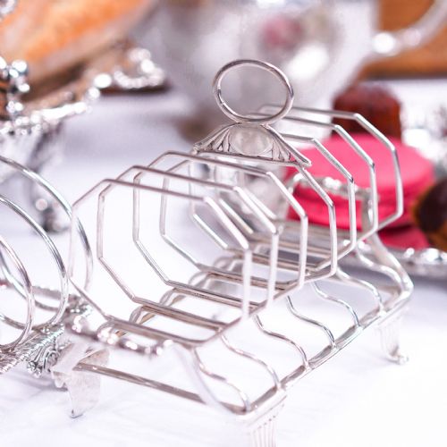 fig 4. Antique Georgian Solid Silver Toast Rack in Neoclassical Design - Rebecca Emes & Edward Barnard 1809