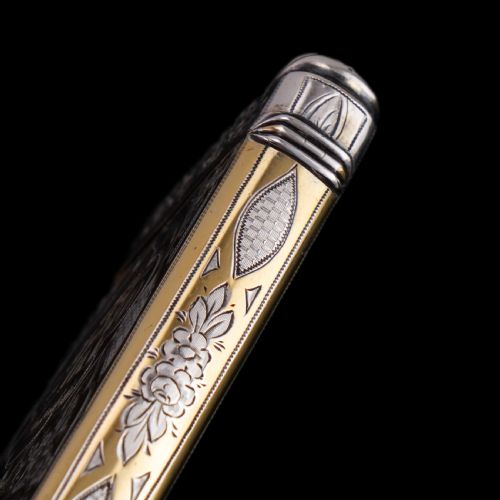 fig 6. Antique French Solid Silver Parcel Gilt Cigarette Case with Engraved Scenes - 19th c.