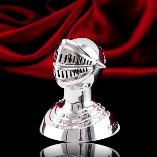 Antique Victorian Solid Silver Salt/pepperette "Knight's Head" Figural Novelty Design - George Unite 1895