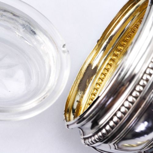 fig 3. Antique French Solid Silver Salt Cellar Pair - Louis Coignet c.1890