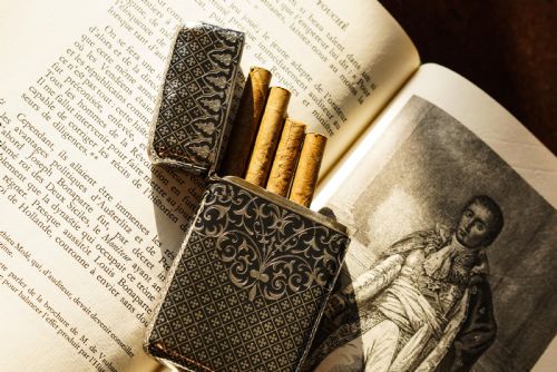 fig 8. Antique Solid Silver French Niello Cigarette Case - 19th c.