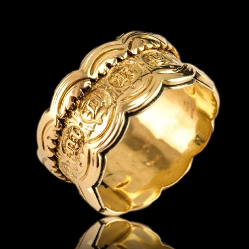 fig 1. Antique Georgian 18K Gold Memory Ring - English, London 1831