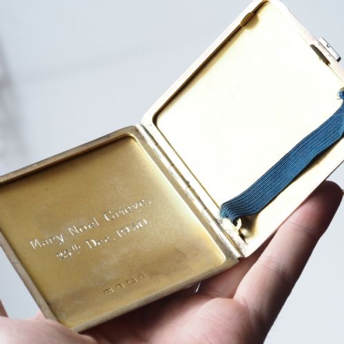 fig 3. Sterling Silver Cigarette Case with Green Enamel Guilloche - William Neale & Son Ltd 1929