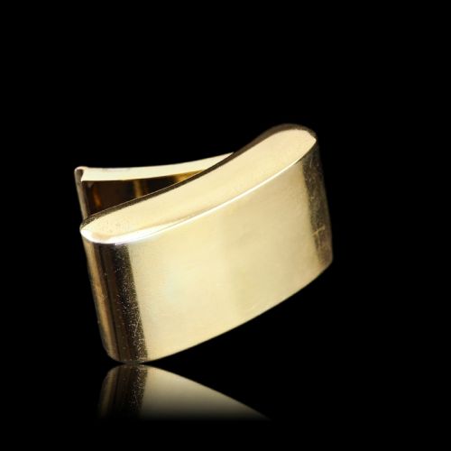 fig 7. Antique Georgian Solid Silver Gilt Snuff Box Curved & Crested Design - William Simpson 1810