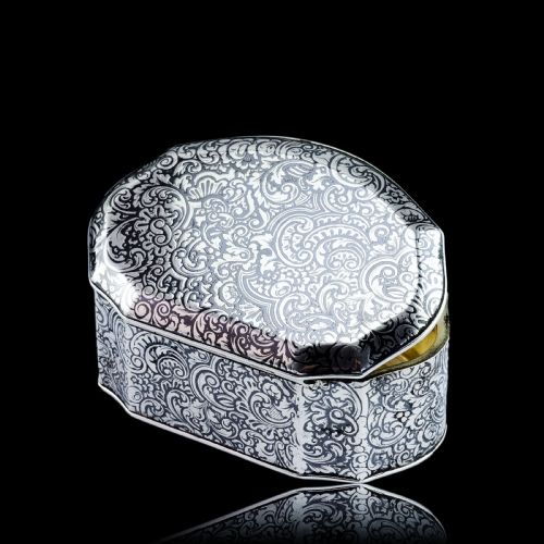 ANTIQUE FRENCH SOLID SILVER NIELLO TABLE SNUFF BOX C1880 - ADDITIONAL PHOTO 2