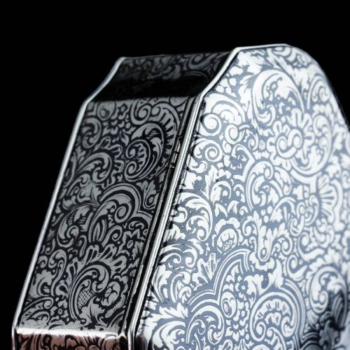 ANTIQUE FRENCH SOLID SILVER NIELLO TABLE SNUFF BOX C1880 - ADDITIONAL PHOTO 8