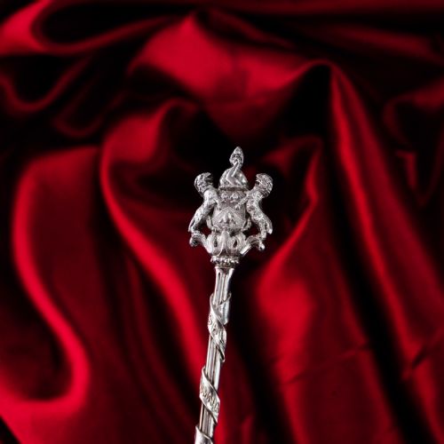 fig 1. Antique Solid Silver Pair of Spoons, Salters Company - Smith, Nicholson & Co 1858