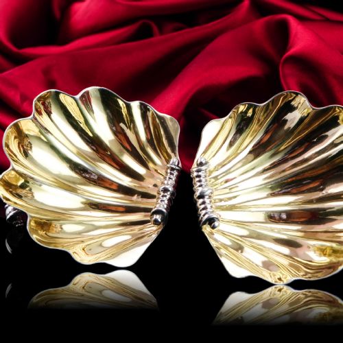 ANTIQUE GEORGIAN SOLID SILVER SCALLOP SHELL SALTSBUTTER DISHES ROCOCO DESIGN EDWARD FARRELL 1830 - ADDITIONAL PHOTO 20