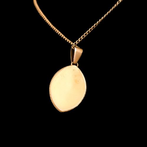 fig 4. Antique Victorian Garnet & Pearl Pendant Necklace 14K Gold c.1880