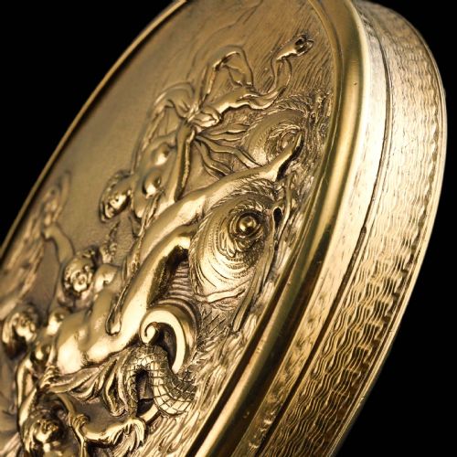 ANTIQUE GEORGIAN SILVER GILT SNUFF BOX SCENE OF VENUS LONDON 1810 - ADDITIONAL PHOTO 14