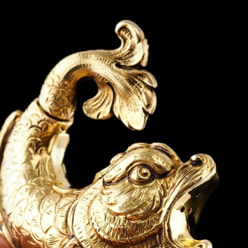 fig 7. Sterling Silver Gilt Salt and Pepper Shakers in the form of Fish/Dolphin