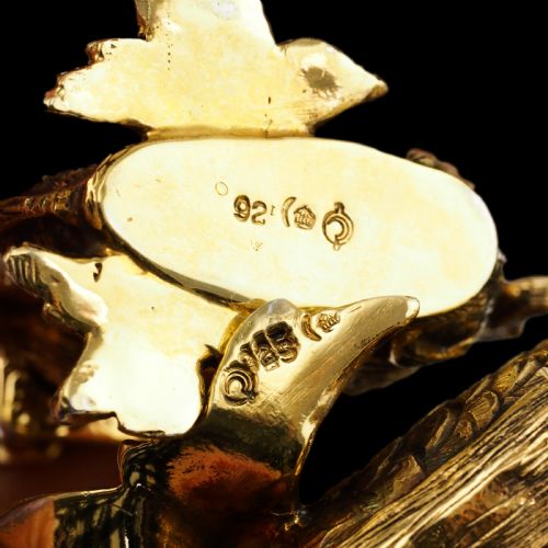 fig 8. Sterling Silver Gilt Salt and Pepper Shakers in the form of Fish/Dolphin