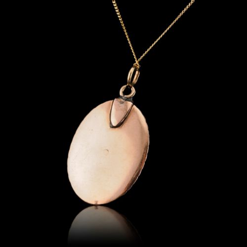 ANTIQUE GEORGIAN SEPIA PORTRAIT PENDANT NECKLACE 9K GOLD C1800 - ADDITIONAL PHOTO 14