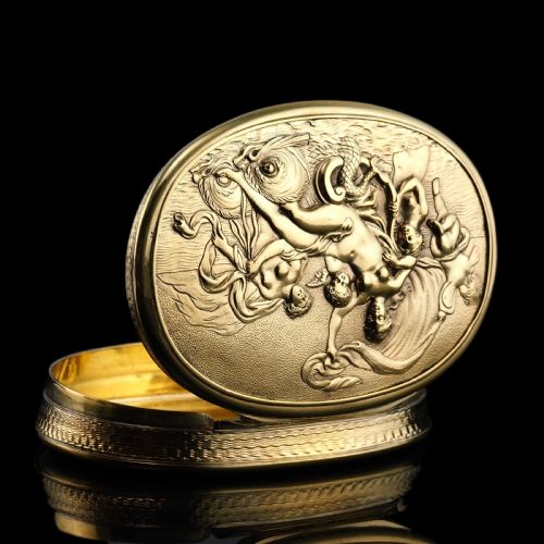 ANTIQUE GEORGIAN SILVER GILT SNUFF BOX SCENE OF VENUS LONDON 1810 - ADDITIONAL PHOTO 14
