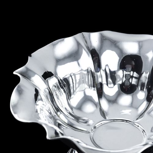 ANTIQUE SOLID SILVER BOWL FLAREDFLORAL DESIGN AUSTRO HUNGARIAN C1880 - ADDITIONAL PHOTO 7