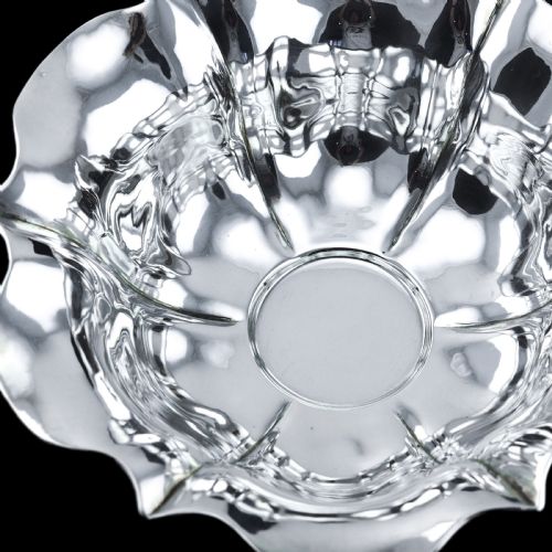 ANTIQUE SOLID SILVER BOWL FLAREDFLORAL DESIGN AUSTRO HUNGARIAN C1880 - ADDITIONAL PHOTO 8