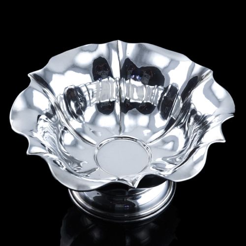 ANTIQUE SOLID SILVER BOWL FLAREDFLORAL DESIGN AUSTRO HUNGARIAN C1880 - ADDITIONAL PHOTO 19