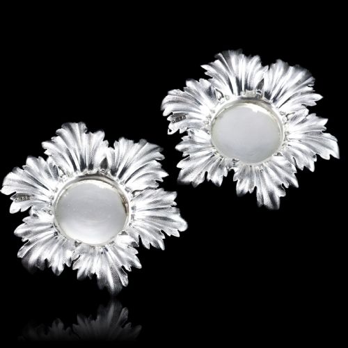 ANTIQUE VICTORIAN SOLID SILVER SALTSSMALL DISHES WITH FABULOUS FOLIATE CHASING BARNARDS 1840 - ADDITIONAL PHOTO 18