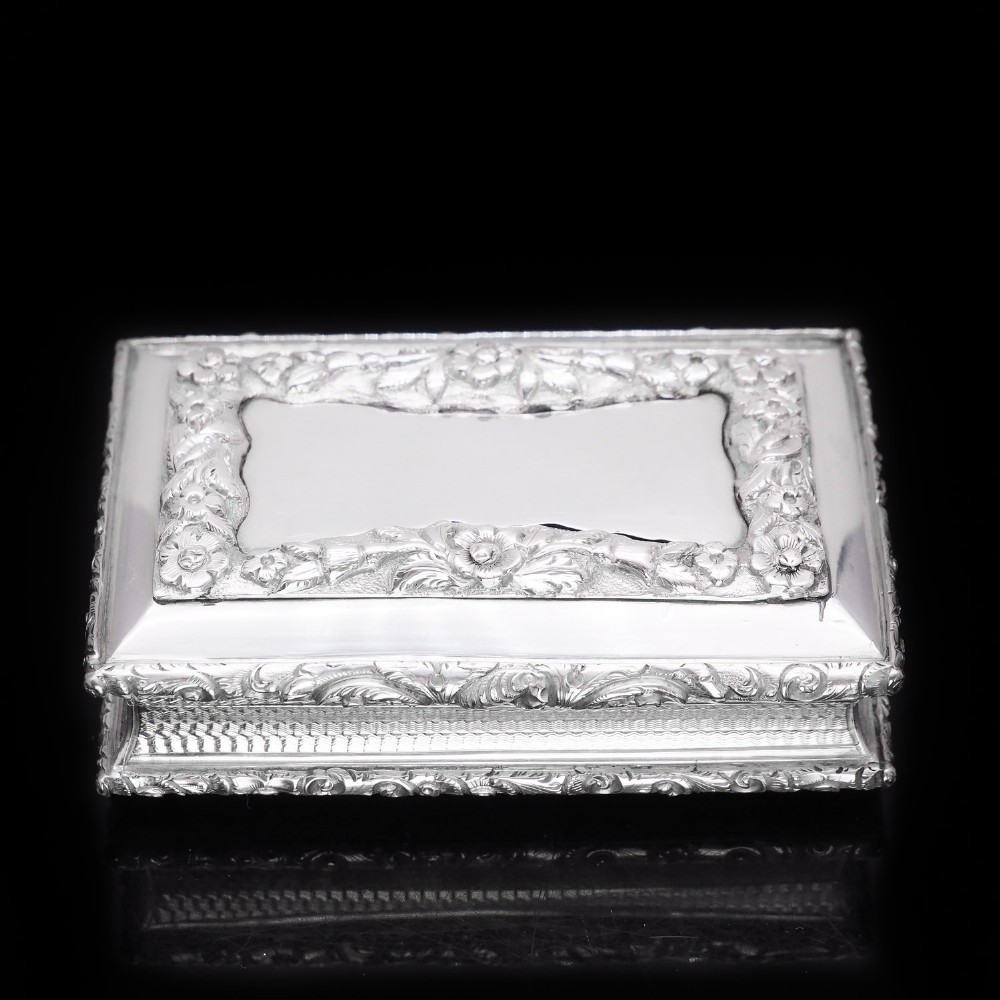 A Heavy Solid Silver Table Snuff Box - Francis Clark 1845