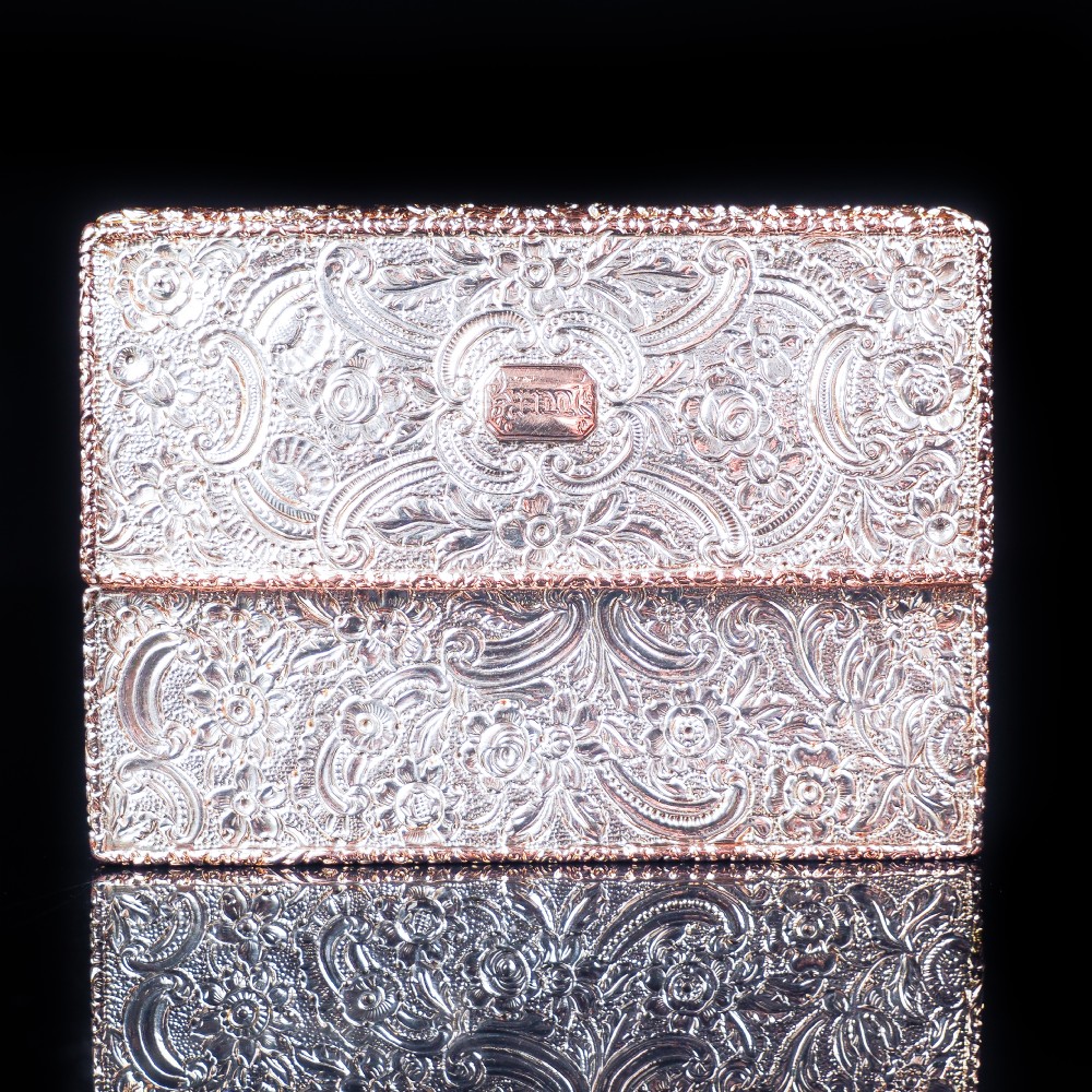 Magnificent Georgian Rose Gold & Silver Table Snuff Box - William Parker 1824 View VI