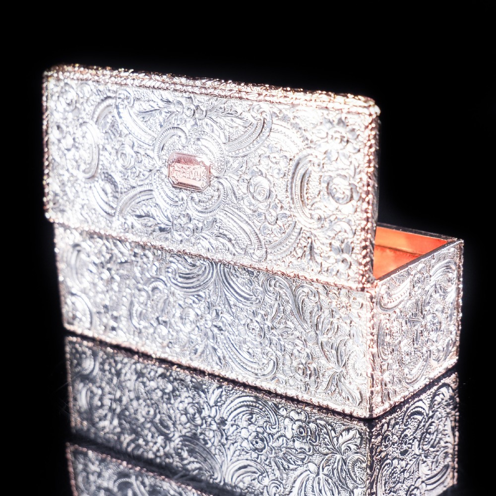 Magnificent Georgian Rose Gold & Silver Table Snuff Box - William Parker 1824 View VII