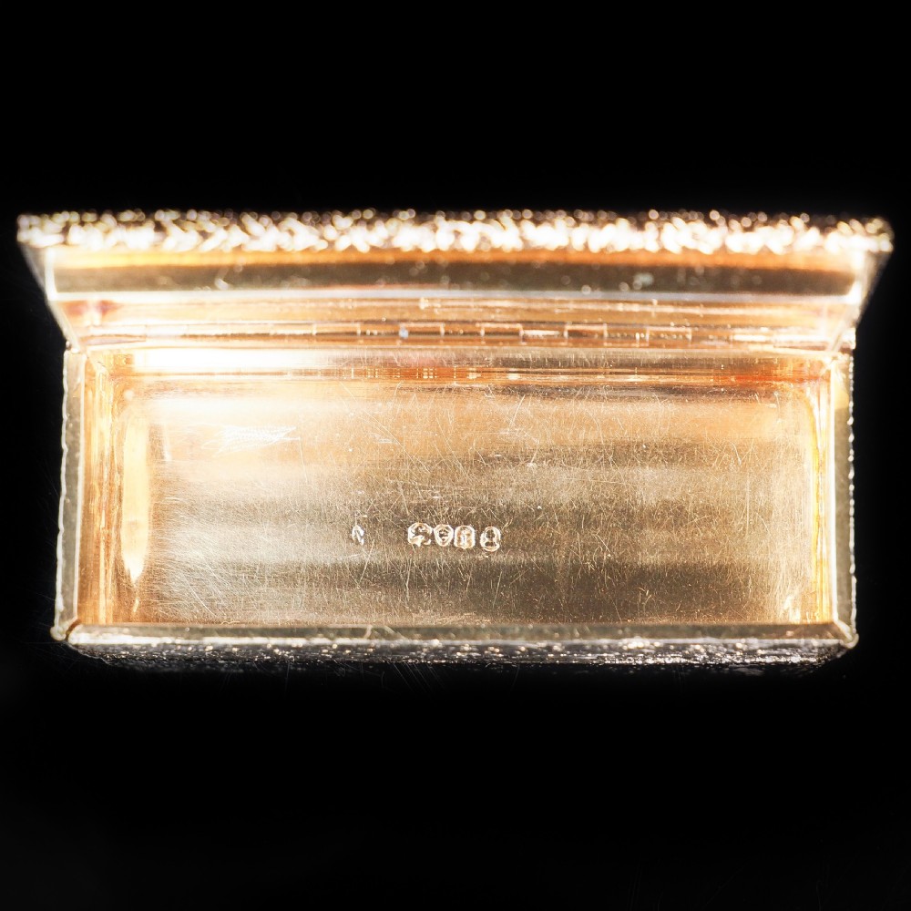 Magnificent Georgian Rose Gold & Silver Table Snuff Box - William Parker 1824 View XVII