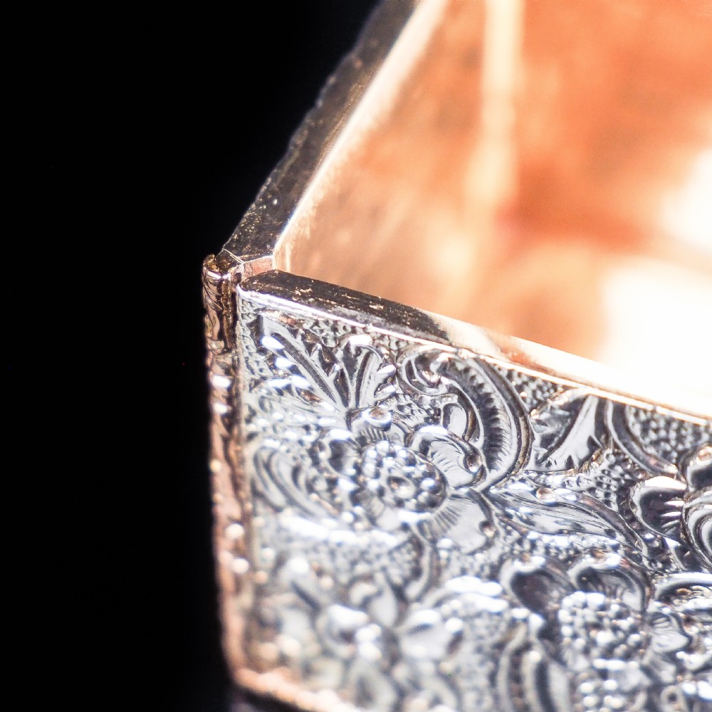 Magnificent Georgian Rose Gold & Silver Table Snuff Box - William Parker 1824 View XXIV