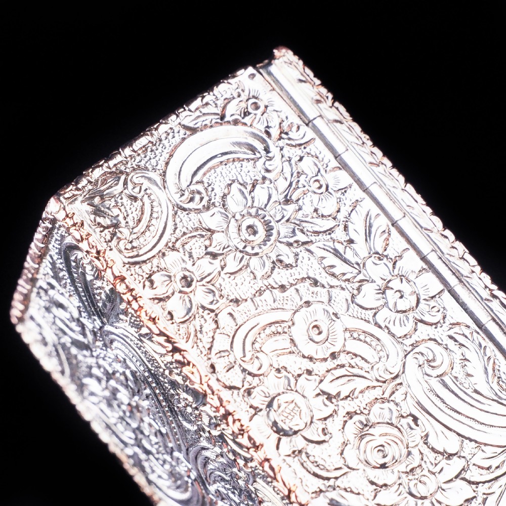 Magnificent Georgian Rose Gold & Silver Table Snuff Box - William Parker 1824 View XXIX