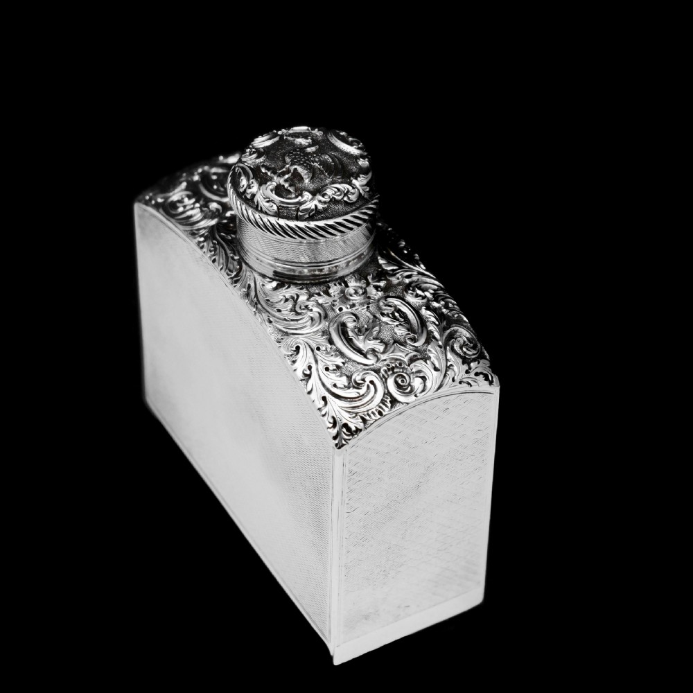 A Georgian Solid Silver Engraved & Engine Turned Hip Flask - Archibald Douglas 1835 View XI