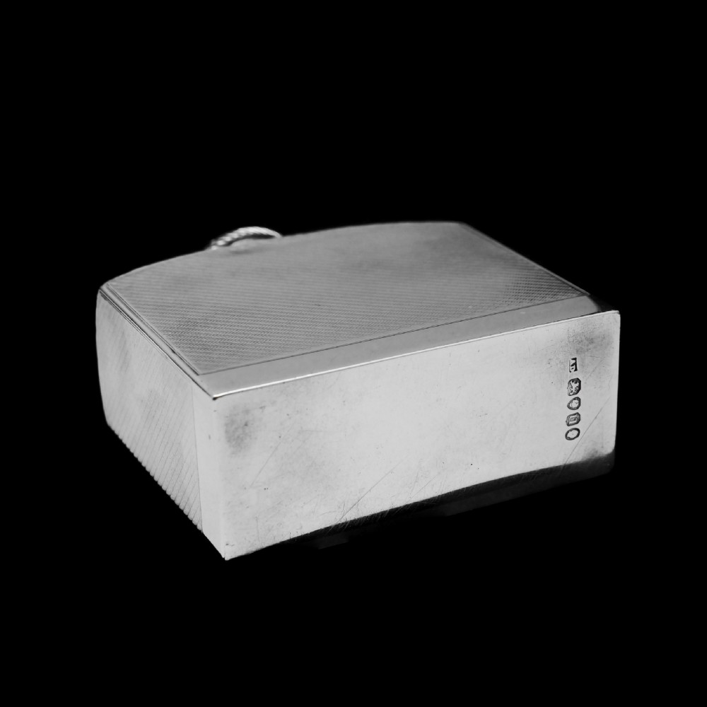 A Georgian Solid Silver Engraved & Engine Turned Hip Flask - Archibald Douglas 1835 View XIV