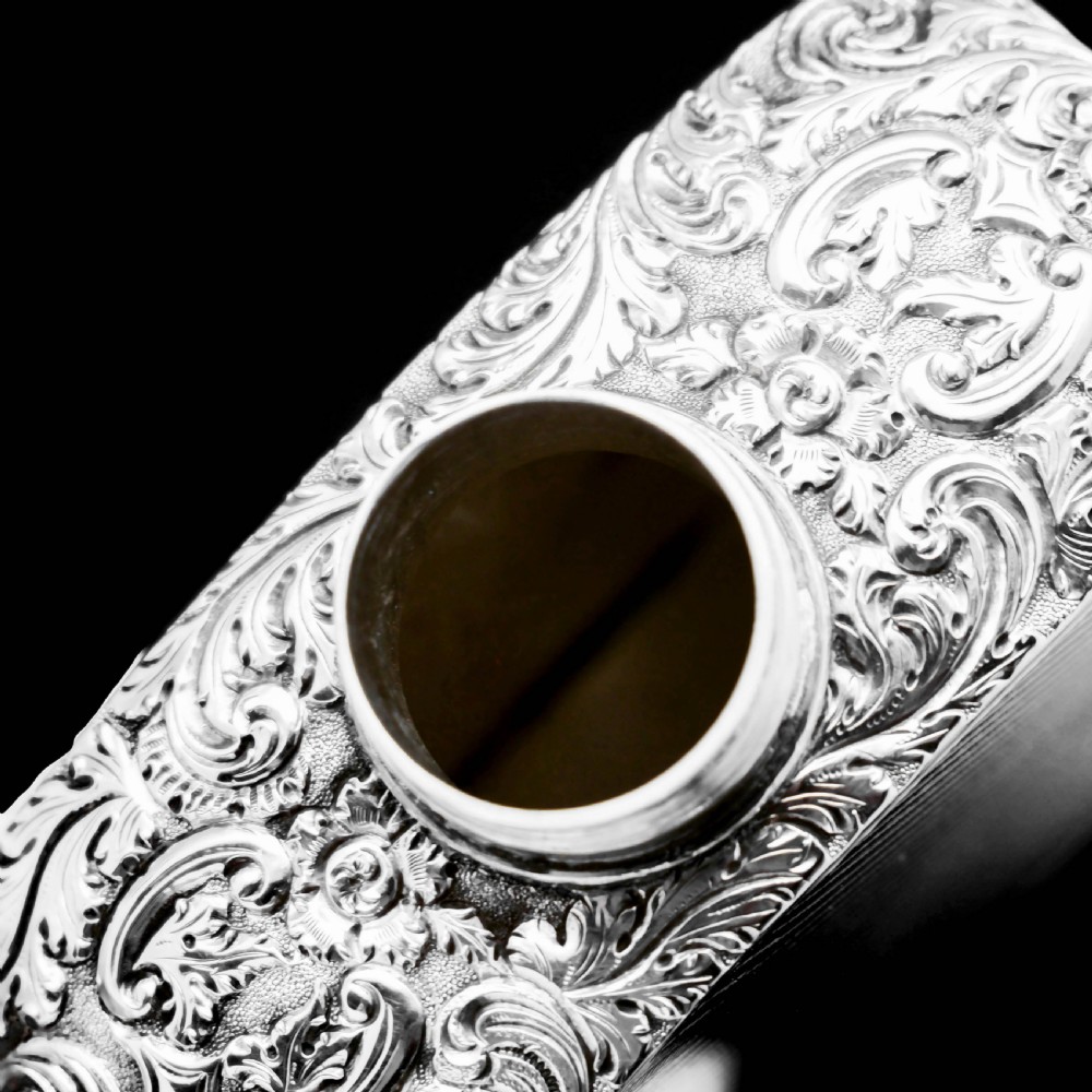 A Georgian Solid Silver Engraved & Engine Turned Hip Flask - Archibald Douglas 1835 View XXIII