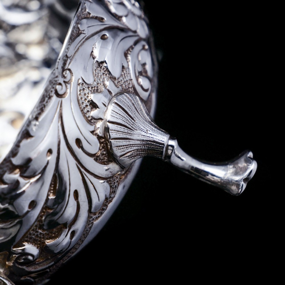 Antique Victorian Solid Silver Chased Sauce Boat - Horace Woodward & Co Ltd 1897 View XVI