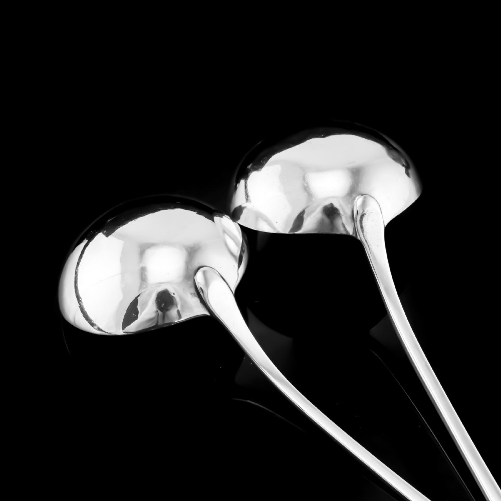 Antique Solid Silver Pair of Georgian Large Ladles, Sutherland Crest 1784/5 View XI