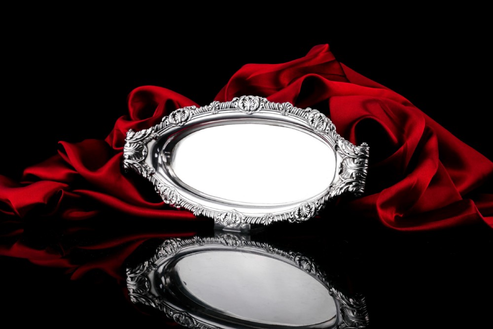 Antique Georgian Solid Silver Snuffer Tray - Paul Storr 1819 View VIII