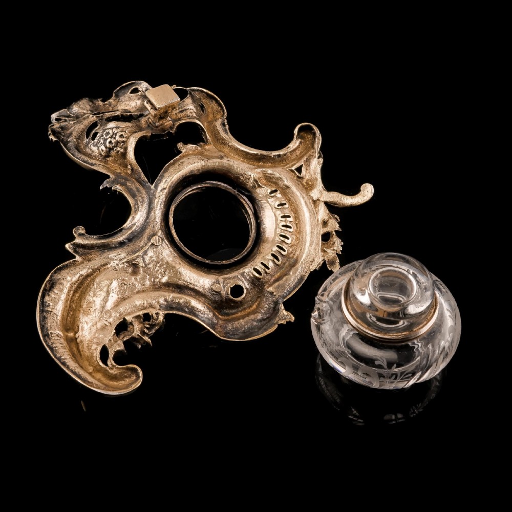 A Magnificent French Solid Silver Gilt Rococo Style Inkwell / Stand - Emile Puiforcat View XVIII