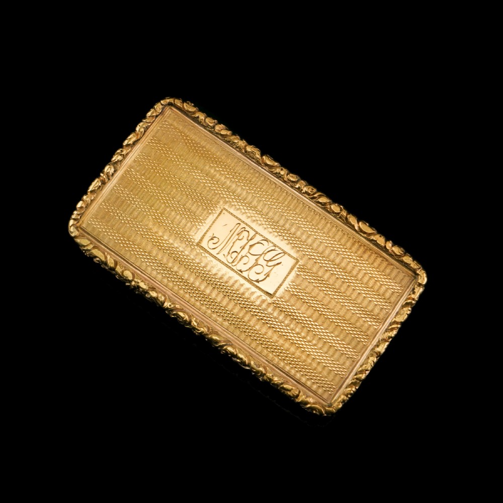 Antique Georgian Solid Silver Gilt Snuff Box Battle Scene Top - John Bettridge 1829 View XX