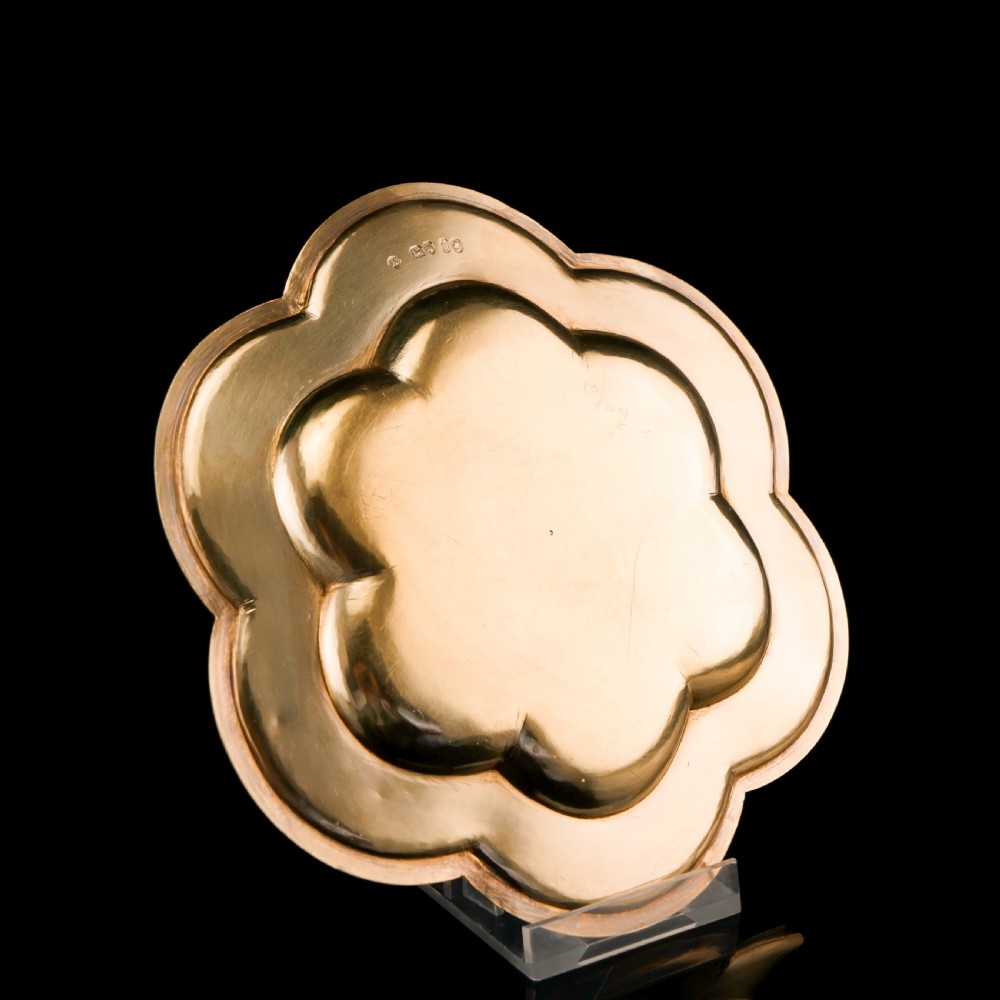 Antique Unique Victorian Solid Silver Gilt Dish in Flower Form - George Fox 1864 View XXII