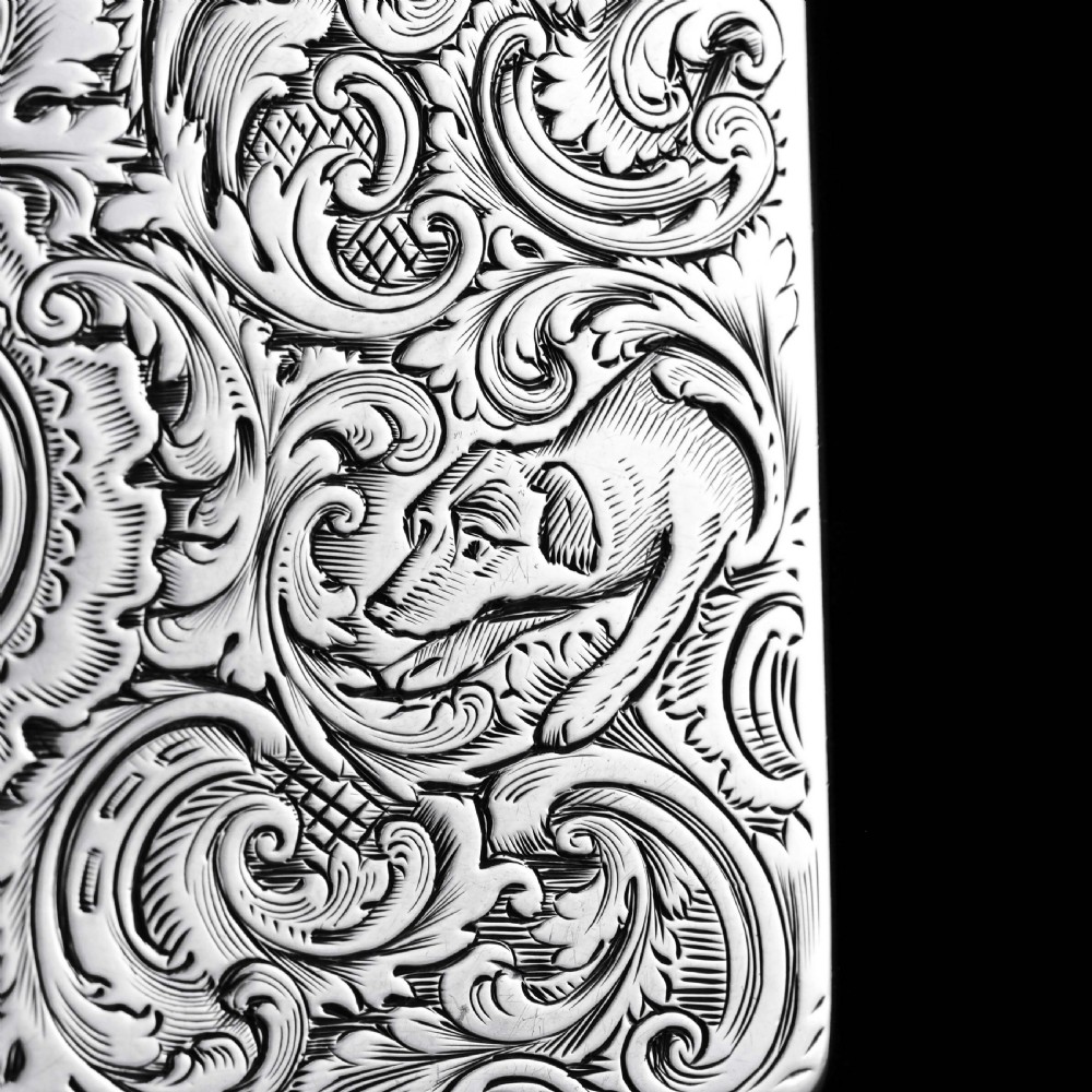 Antique Solid Silver Snuff Box with Marvellous Hunting Forest Scene Engraving - Charles Rawlings & William Summers 1837 View XXIV